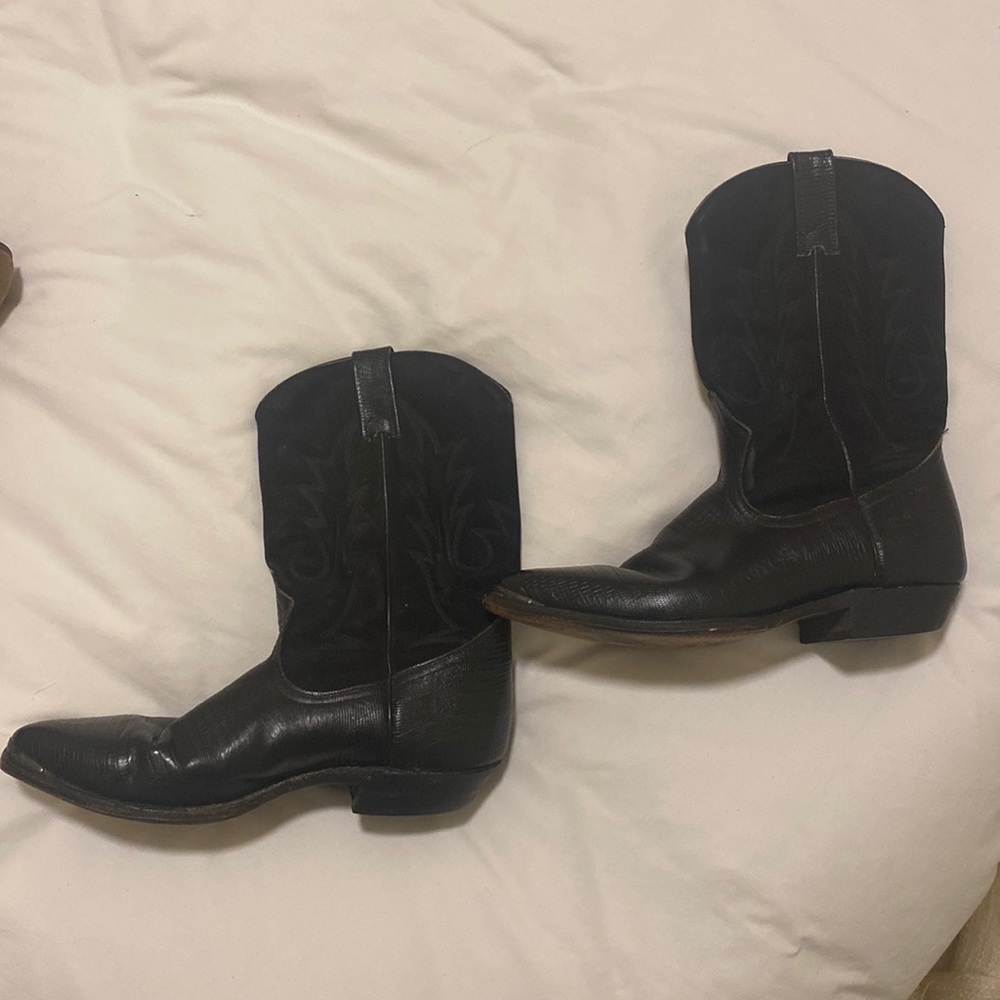 Black Vintage Cowboy Boots